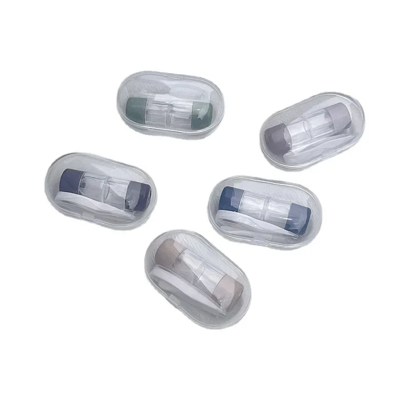 Transparent Portable Contact Lens Cases with Tweezers Women Cute Contact Lenses Boxs Travel Kits Holder Eyewear Accessories