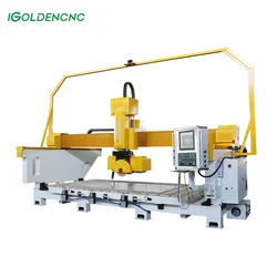 Automatic Cnc 5 Axis Bridge Saw Granite Marble Granite Stone Laser Engraving Machine 3 axis cutting machine stone