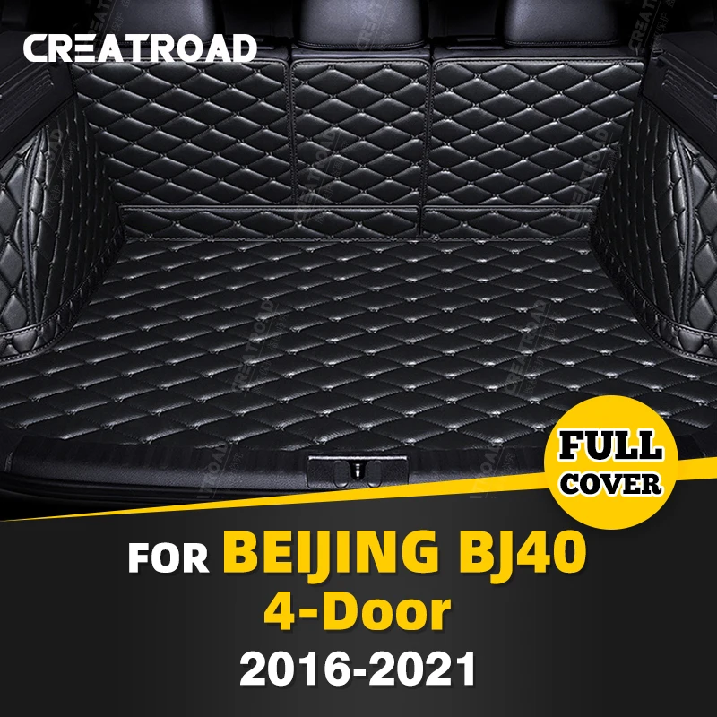 

Auto Full Coverage Trunk Mat For Beijing BJ40 4-Door 2016-2021 20 19 18 17 Car Boot Cover Pad Interior Protector Accessories