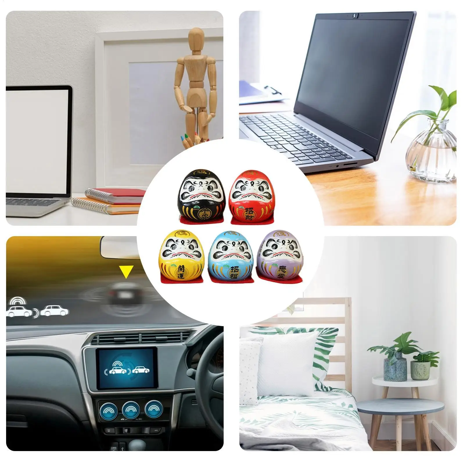 اليابانية السيراميك داروما دمية صغيرة داروما زن تمثال عدة داروما تمثال حسن الحظ زخرفة المنزل فنغ شوي الجدول الديكور