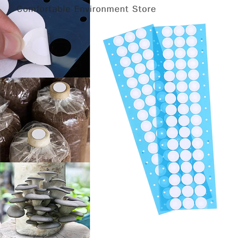 48 Pcs/sheet 20mm Synthetic Filter Paper Sticker For Under Wide Mouth Jar Lid Mushroom Cultivation Supplies