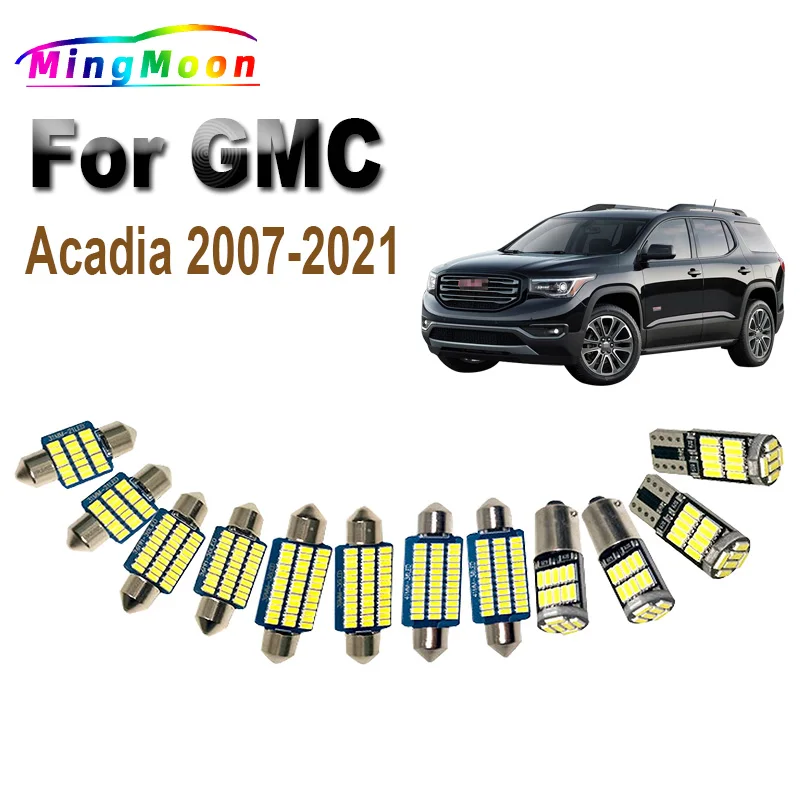 Canbus For GMC Acadia 2007 2008 2009 2010 2011 2012-2019 2020 2021 LED Bulbs Interior Dome Map Trunk Sun Visor Light Kit