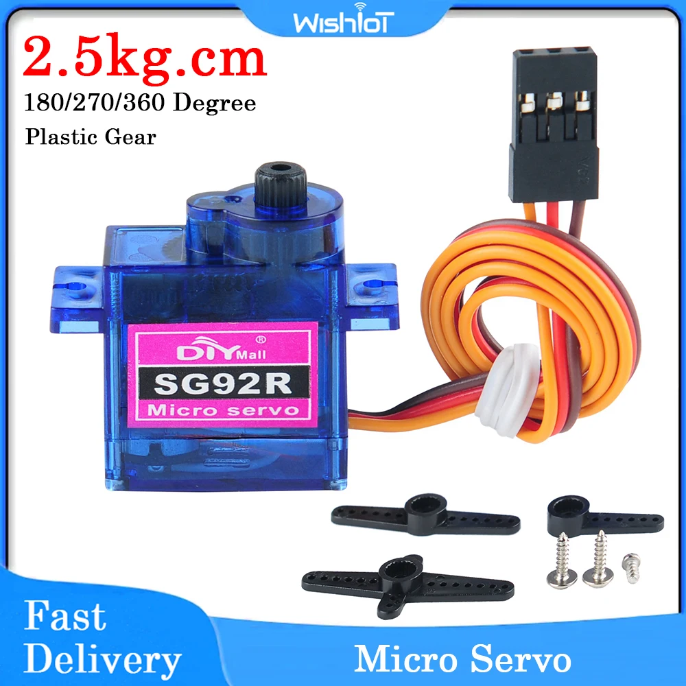 2.5kg.cm Mini Micro Analog Servo SG92R 9G Motor Servo for RC Airplane Helicopter Car Boat 2/5pcs/10pcs/20pcs/50pcs/100pcs SG 92