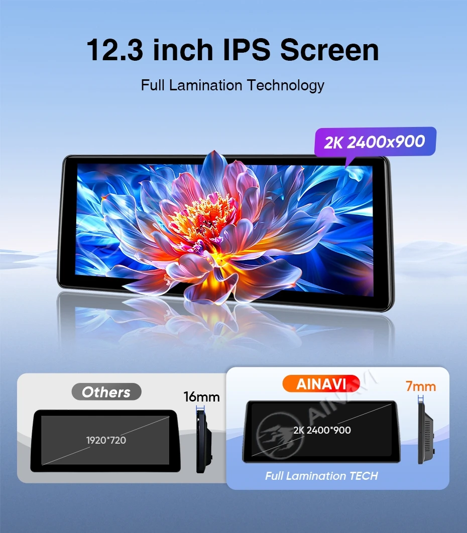 AINAVI Wireless CarPlay Android Auto für BMW 1 2 3 4 Serie F20 F21 F22 F23 F30 F31 F32 F33 F34 F35 F36 NBT 12,3 Zoll Multimedia-Player Infotainment Autoradio Auto-Audio Auto-Display Bluetooth – Detail 9