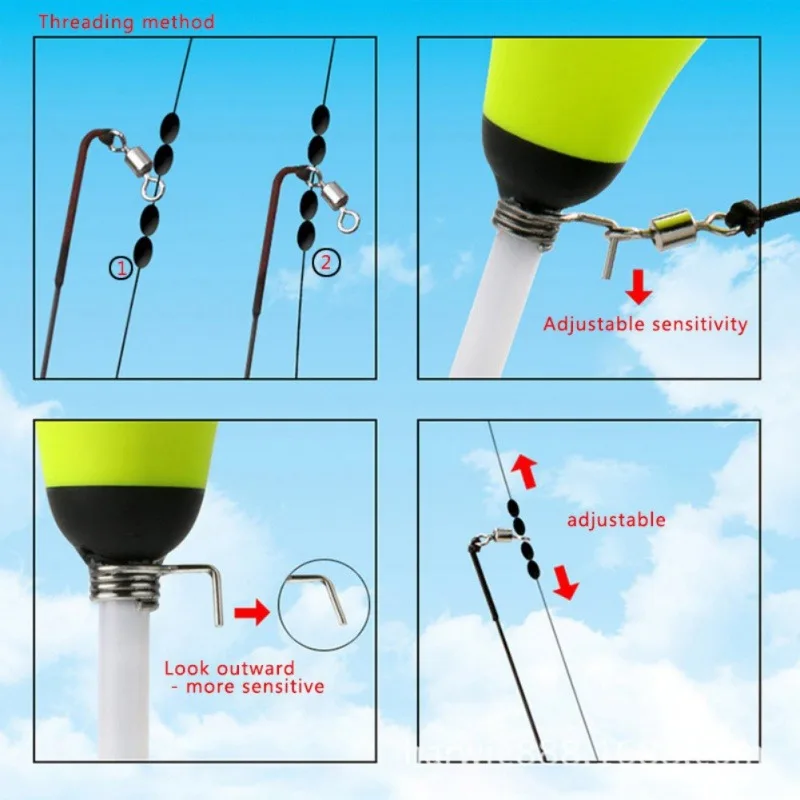 Langer professioneller automatischer Fischerei-Schwimmer in Wassertropfenform für Karpfen, Nano-EVA-Angelzubehör, Nachtlicht-Bobber, leuchtendes schwimmendes Zubehör – Detail 5