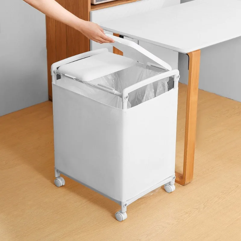 

Garbage sorting rack, easy to replace, garbage bag with lid, removable trash can with surrounding cloth, large capacity