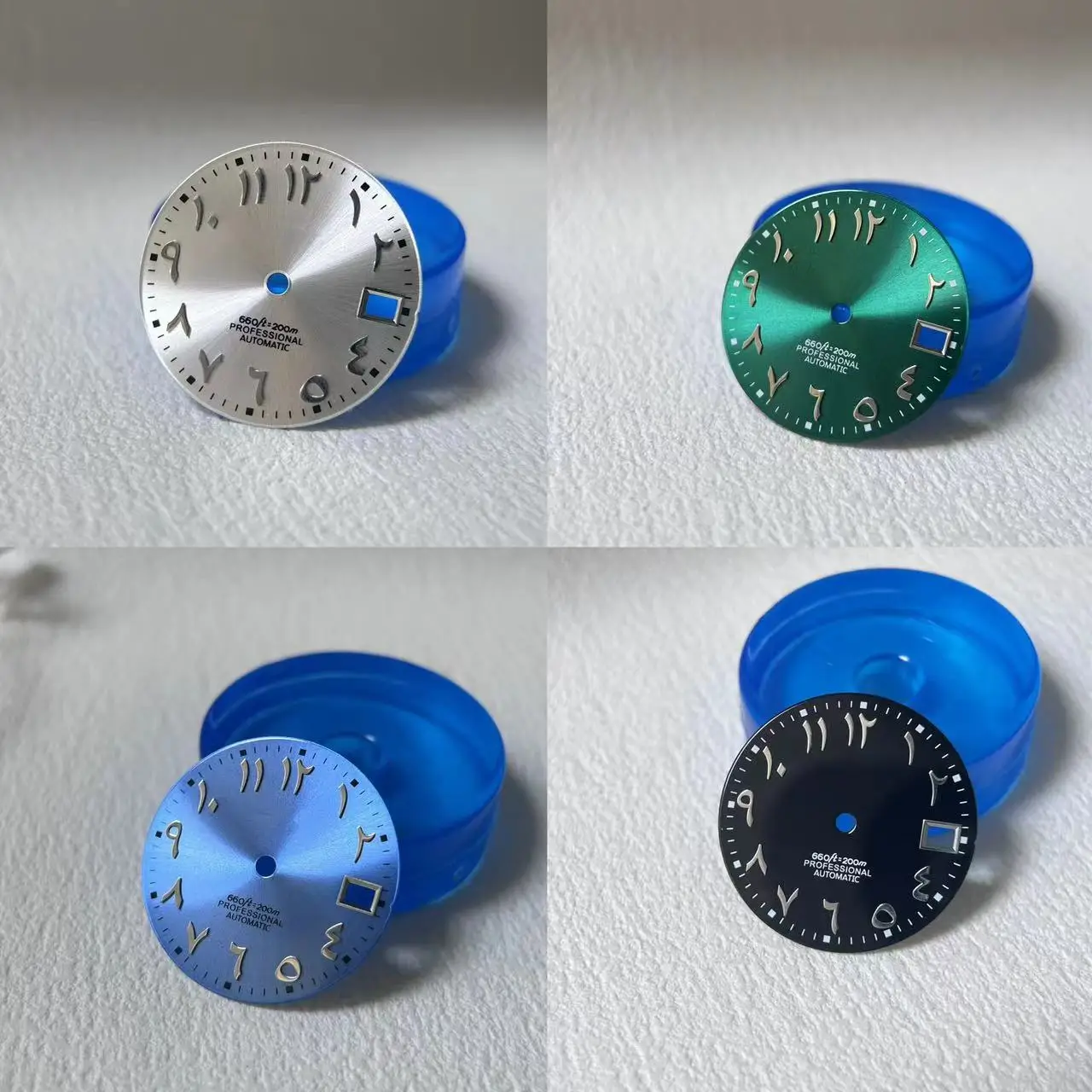 

28.5mm Non Luminous Arabic Numeral S Logo Dial NH35 NH36 Automatic Mechanical Movement Blue Green Silver Black S Dial