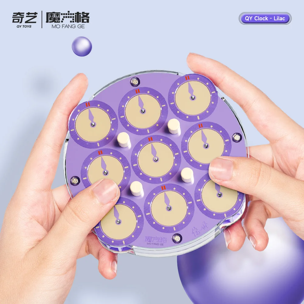 [Picube] QiYi Klok Lila ChuanShi Paars Magnetische Magische Puzzel Kubus Puzzels Leren Educatief Kubussen Speelgoed Kubussen Fidget Speelgoed