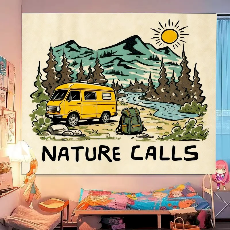 Outdoor Adventure Background - Tapiz VIKAMA para Aventuras al Aire