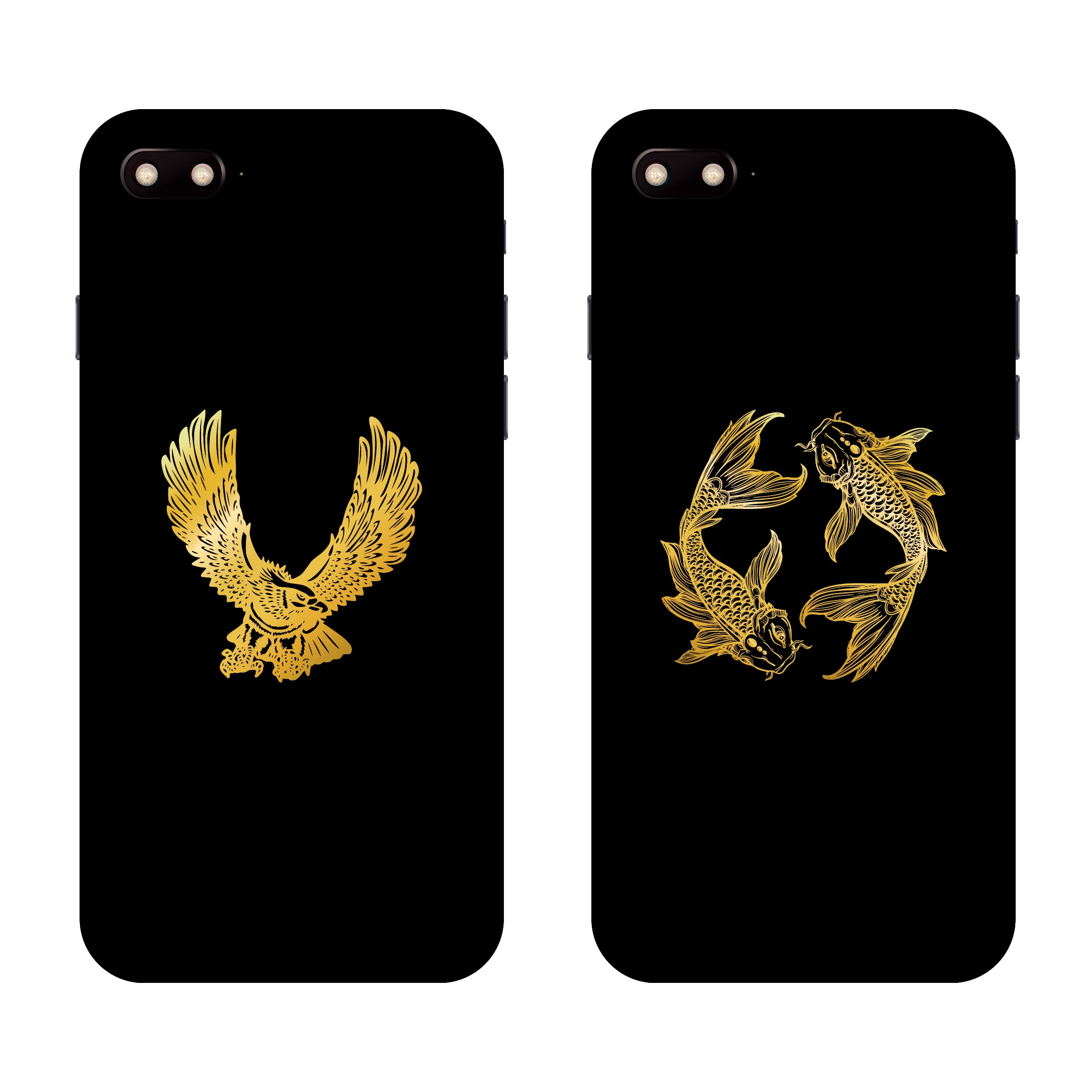 New animal personality metal stickers Eagle, butterfly, Wolf, Koi 3D transfer stickers mobile phone computer decorative stickers