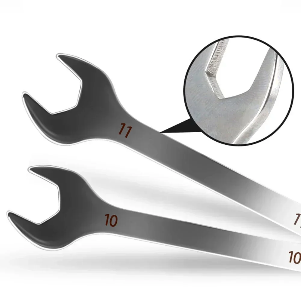 Mini Double Open End Wrench Set With Storage Pouch 8 10 Piece Sizes 4mm To 11mm Carbon Steel Tool Kit For Machinery Maintenance