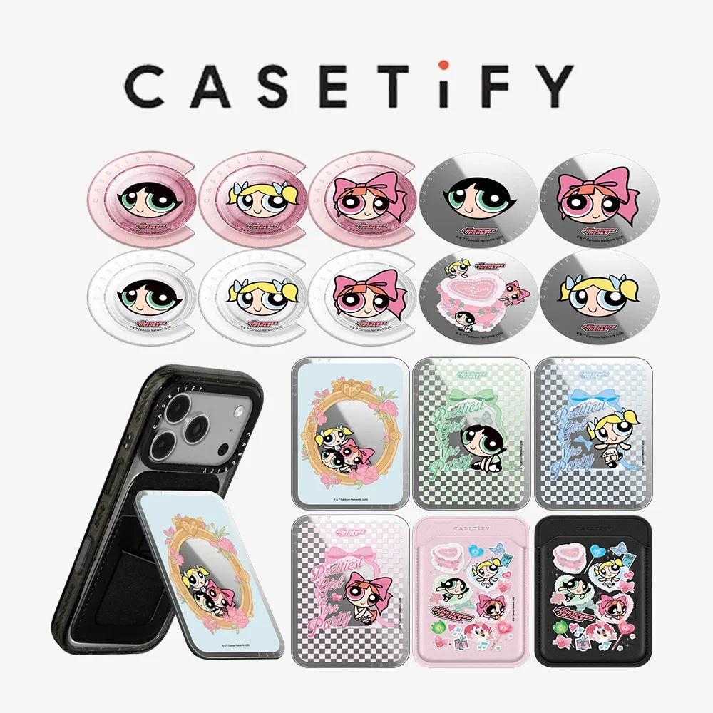 

CASETiFY The Powerpuff Girls Cartoon Series Magnetic Phone Holder Card Pack for iPhone17 16 15 14 13 for Samsung S25 S26 A57 A36