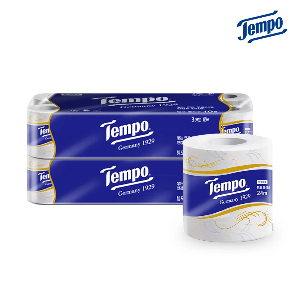 Tempo 3 Ply Premium toilet tissue 24m 20 roll roll roll roll roll tissue