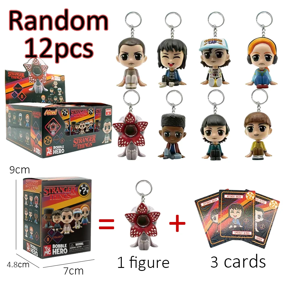 Gorące anime Stranger Things Blind Box Q-version Siedzący brelok Jane Ives/Will Byers Figurka Akcji Statuetka na Biurko Prezent Zawieszka