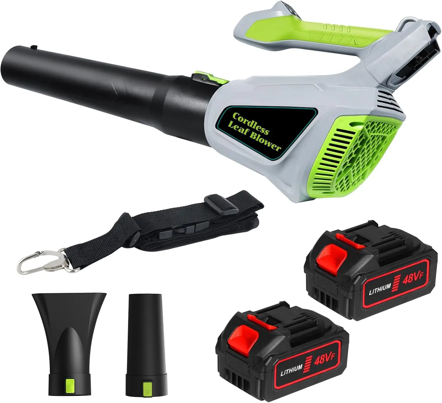 

Cordless Leaf Blower 21V, 2x3.0Ah Batteries, 750CFM/280MPH, 3-Speed, Lightweight with Shoulder Strap for Lawn, Patio, Yard