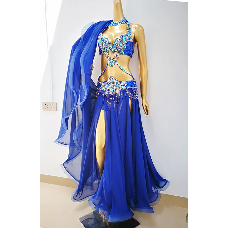 Bollywood Show girl Dancer Belly Dance wear Sexy Women Performance Outfits Professional Belly Dance Costume Set