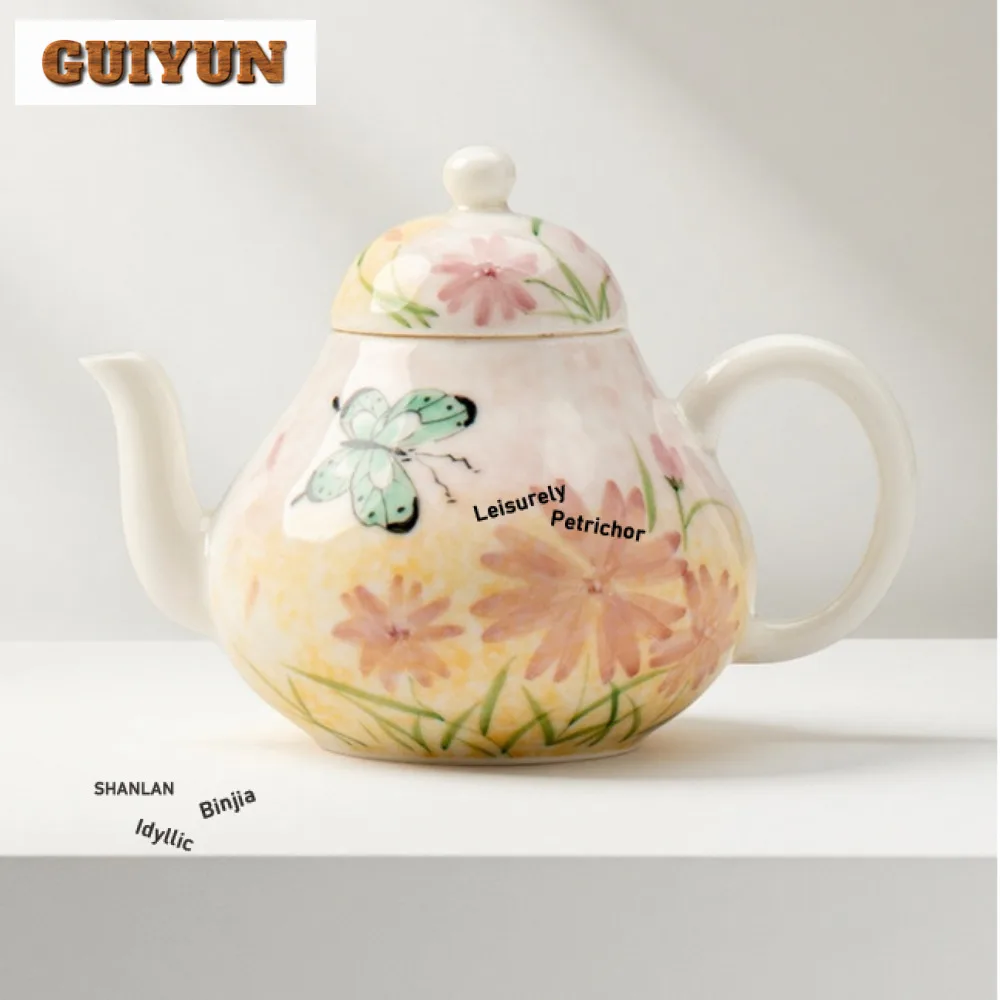 150 мл ручная роспись синие цветы чайник антикварный чайник заварник горшок чайник для замачивания с фильтром предмети чая аксессуары украшения