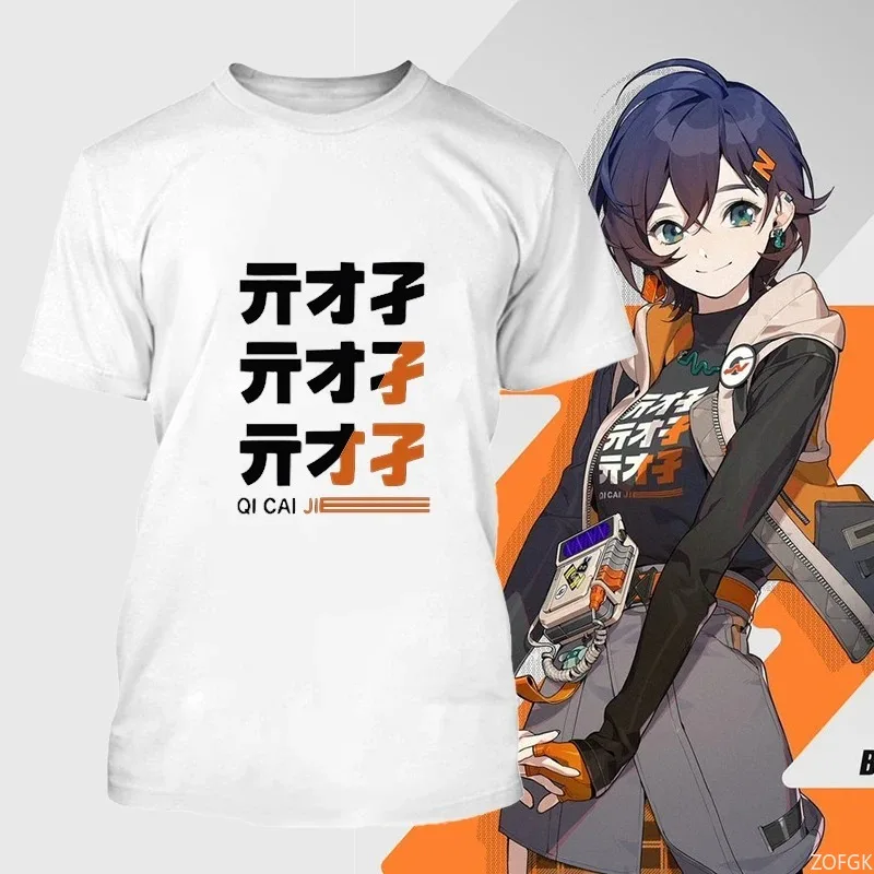 جديد MiHoYo لعبة Zenless منطقة صفر طباعة الرجال تي شيرت ZZZ دور الحكيمة حسناء الجرافيك تي شيرت Harajuku س الرقبة المرأة قصيرة الأكمام تيز