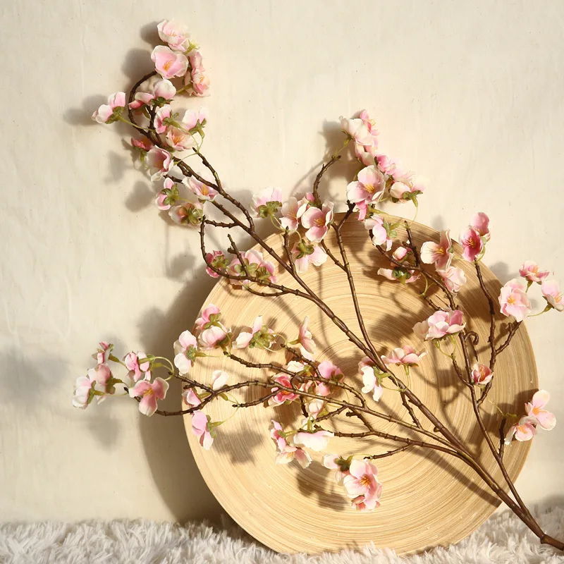 97cm Large Artificial Plum Blossom Peach Blossom New Year Simulation Flower Family Decoration Wedding Flower Wall Fake Flower