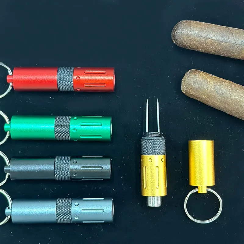 

Cigar Needle Outdoor Stainless Steel Portable 2-in-1 Cigar Punching Needle Drill Loose Travel Cigar Accessories Tool 179