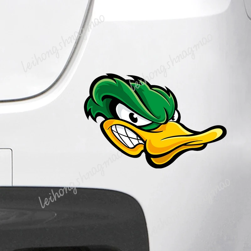 واط إتش إل #   غاضب بطة رئيس ملصقات السيارات الكمبيوتر المحمول ويندوز مصدات سيارة دراجة نارية الخدوش مغطاة ملصقات الفينيل