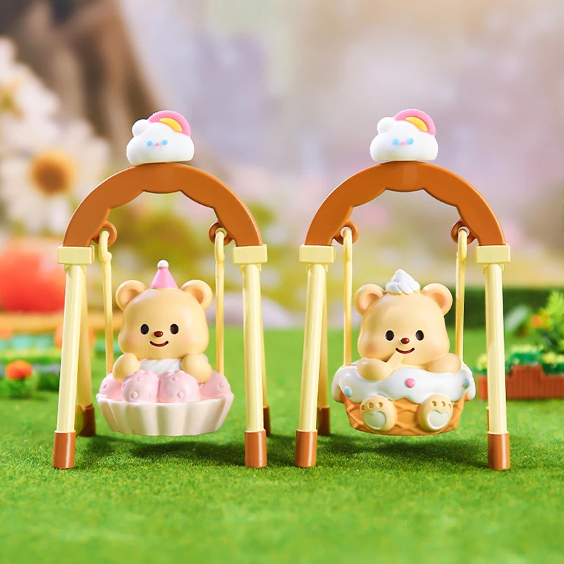 Novo adorável leitoso bonito animal de estimação manteiga urso balanço série caixa cega criativo pop brinquedo decoração desktop figura mercadoria presentes do miúdo