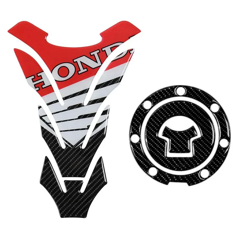 5D Carbon Fiber Motorcycle Fuel Tank Pad Decals Moto Gas Cap Stickers Accessories for Honda CBR250 CBR 600 900 RR CB400 CB1300