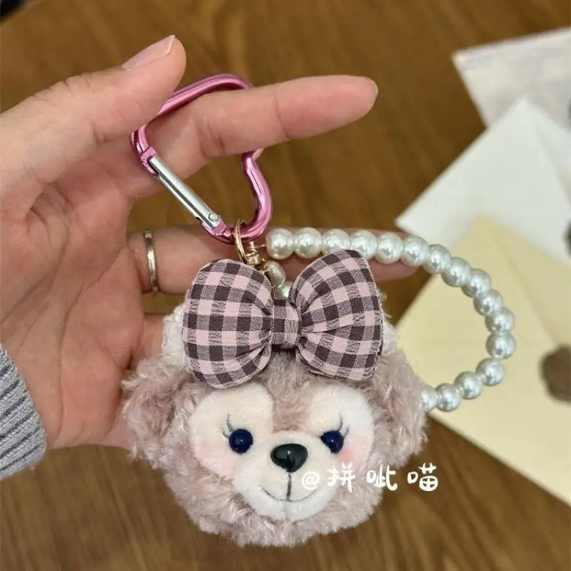 Breloczek Shelliemay Duffy z kreskówki, miękki plusz, wypełnienie z perłowego łańcuszka, ozdoba do zawieszenia na plecak lub w samochodzie, prezent świąteczny dla dziewczynki.