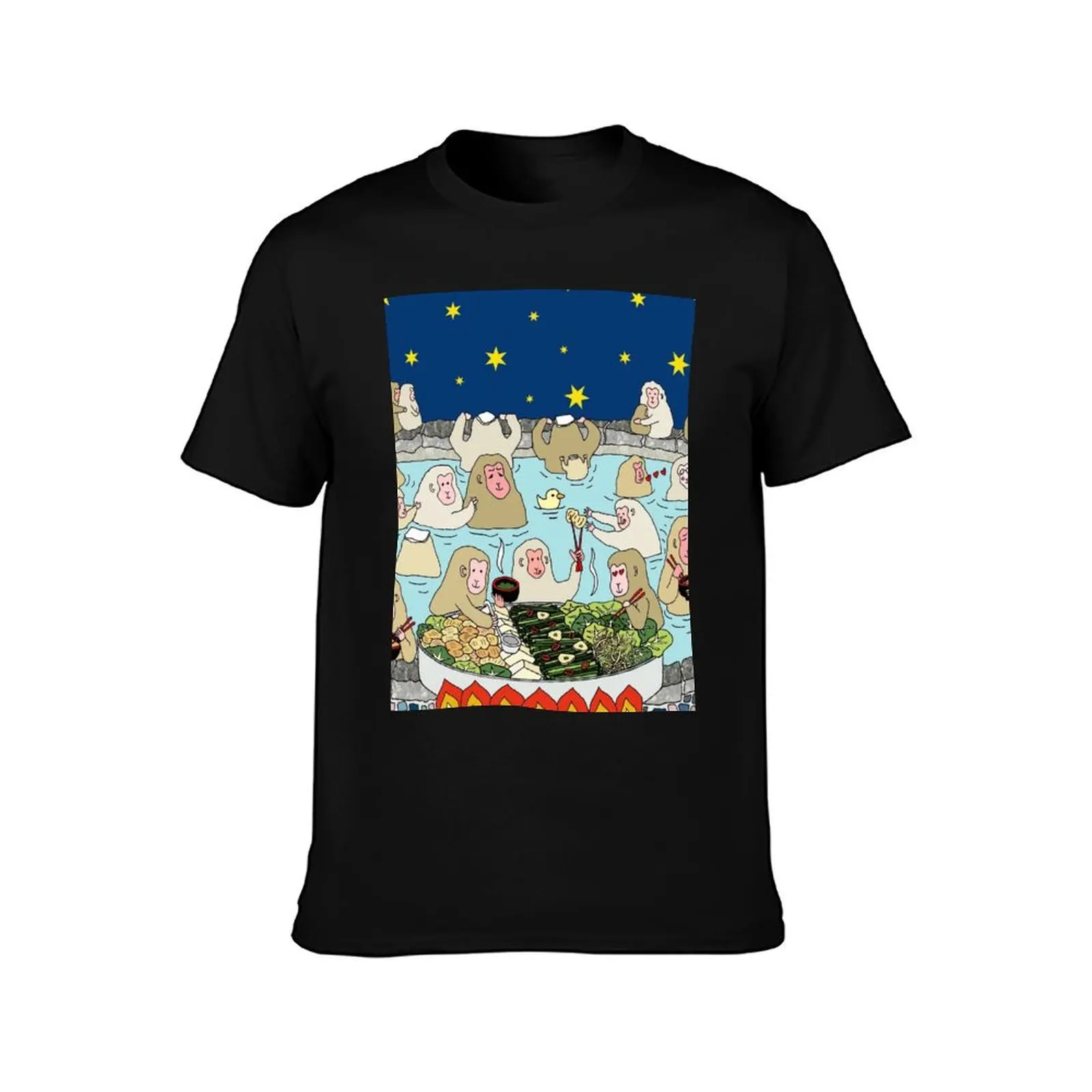 Snow Monkeys in Spa T-Shirt Plus Size Summer Casual T-Shirt