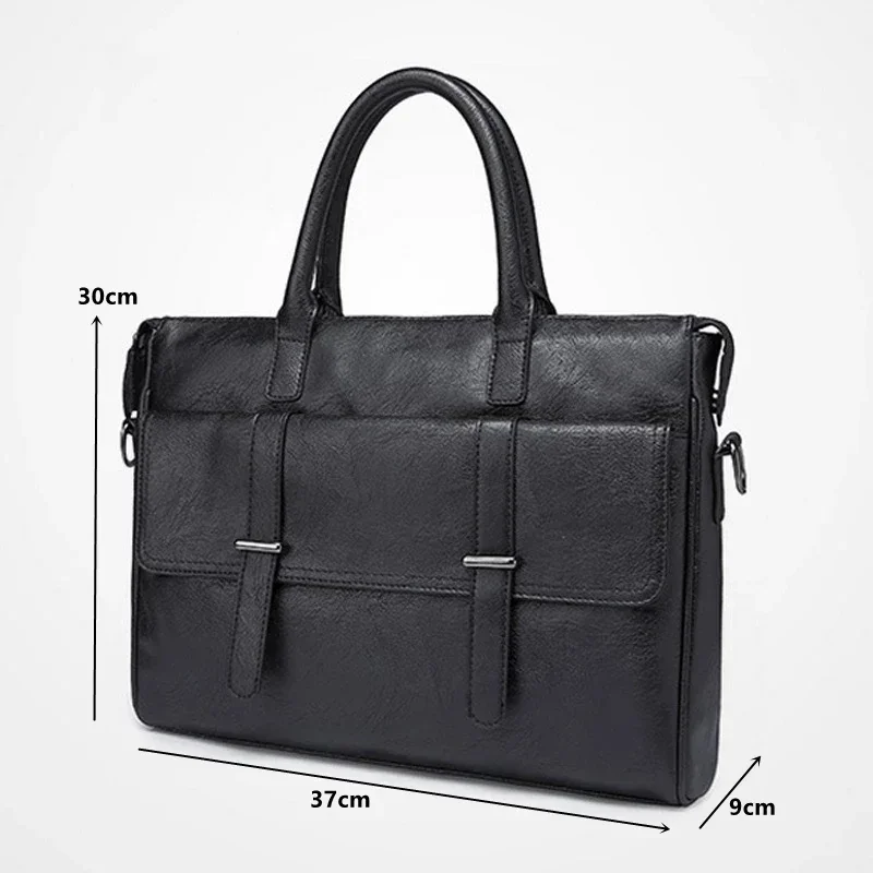 Fashion Business Hand Bag Men Briefcase With Shoulder Strap Crossbody Bag Male Luxury Design Laptop Bag Men's Top-Handle Bags