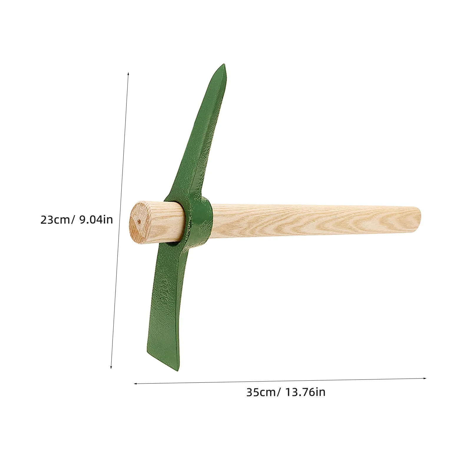 Sturdy Steel Gardening Hoe with Ergonomic Wooden Handle Portable Compact Digging Tool for Home Yard Vegetable Flower Farming