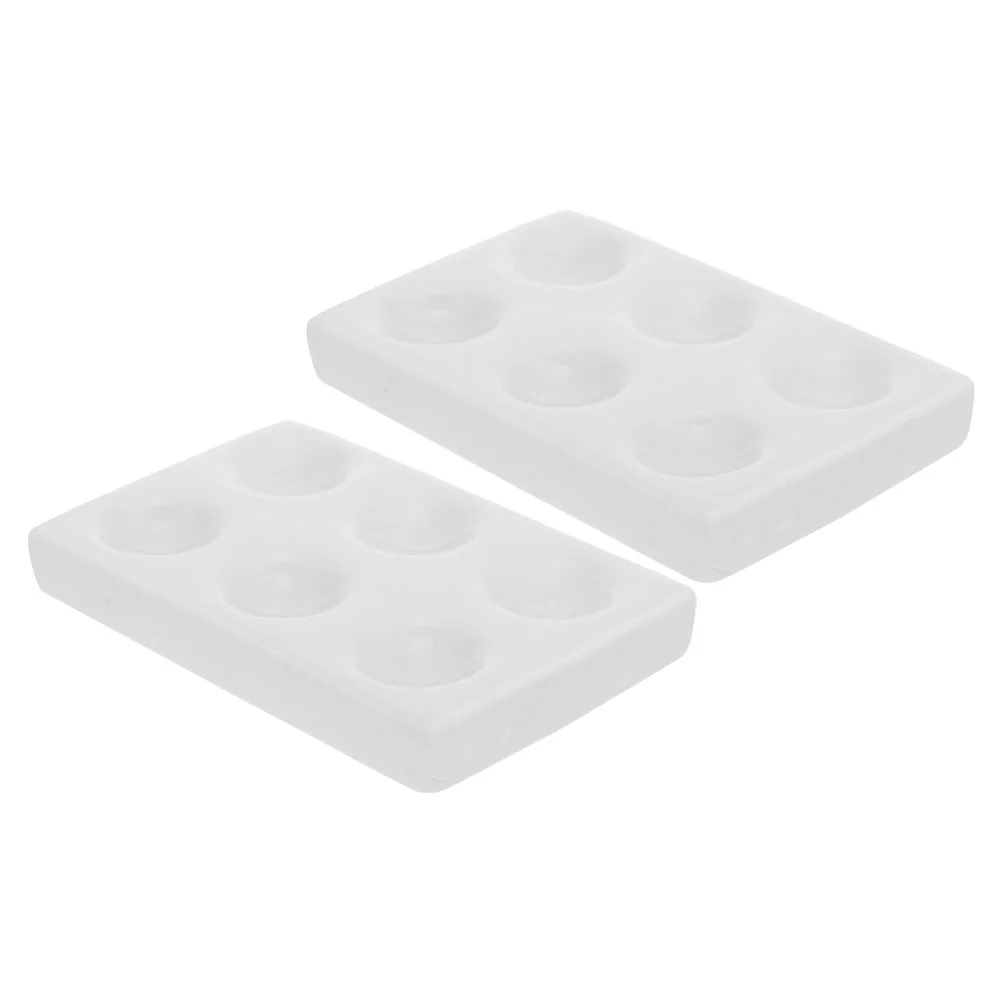 2 Pcs Experiment Board Porcelain Spot Plate for Ceramic Scientific Hole Chemical Testing Reaction