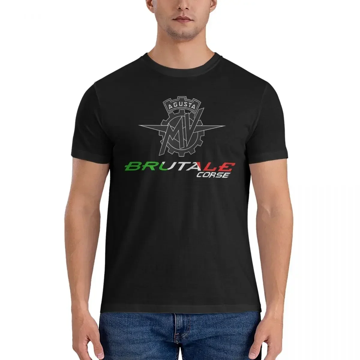 Men T-Shirt Brutale Corse Funny Pure Cotton Tee Shirt Short Sleeve Mv a-Agusta T Shirt Crew Neck Clothes Birthday Gift