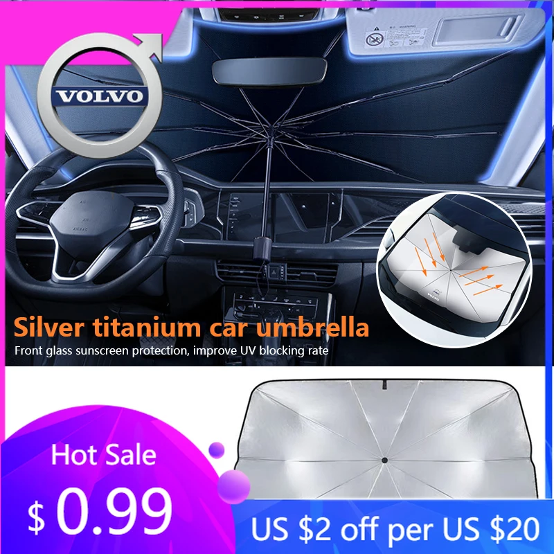 

Колпаки ступиц автомобиля, зонтик на лобовое стекло, солнцезащитный козырек, передняя затенение, для Volvo XC40 XC60 XC70 XC90 V40 V60 V90 S60 S90 C40 C70 Car A