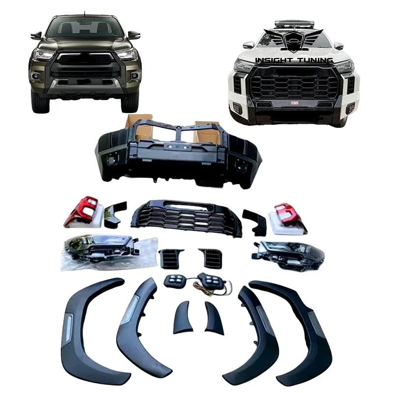 

Pickup Upgrade Facelift Bumper Bodykit 2016-2021 For Toyota Hilux To Tundra Body Kit