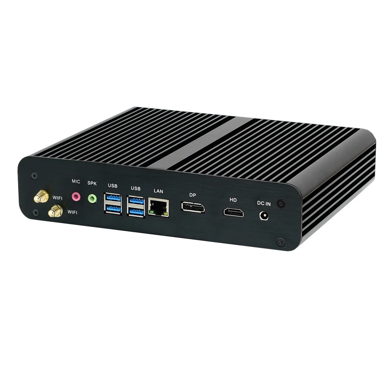 11th Gen Fanless Mini PC Intel Core i7-1165G7 Windows 11 2*DDR4 M.2 NVMe+Msata+2.5\'\'SATA HTPC NAS HDMI DP