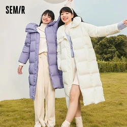 Semir-Doudoune longue imperméable à capuche pour femme, manteau pour fille, optique multi-documents, coupe-vent, hiver, nouveau, 2023