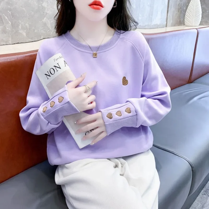 Thick Baggy Woman Pullover Tops Korean Fashion Popular Clothes Essential on Promotion 2000s High Quality Sweatshirt for Women