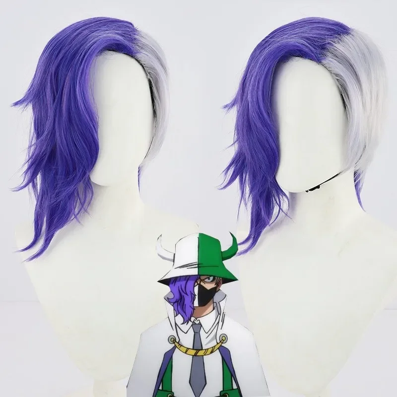 Anime Page One Cosplay Wig 45CM Long ONE PIECE Heat-resistant Fiber Hair +Wig Cap for Party Halloween Props