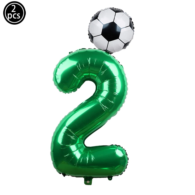 2 Stück Fußball 0-9 Nummernballons Set Kinder Fußball Geburtstagsparty Babyparty Fußballverein Fußballspiel Deko-Zubehör – Detail 3