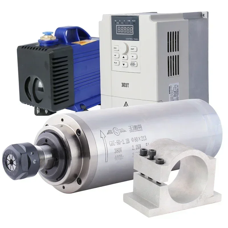 

CNC motor 2.2kw water-cooled spindle 380V kit 2.2kw frequency converter for milling machines