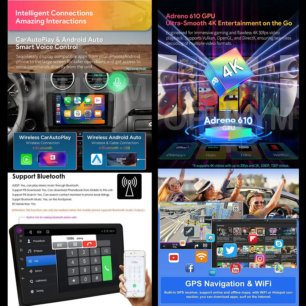 Carplay Android 16 Auto Car Radio For Kia RIO Stonic YB 2016 2017 2018 2019 - 2022 Multimedia GPS Player Stereo video 360 Camera