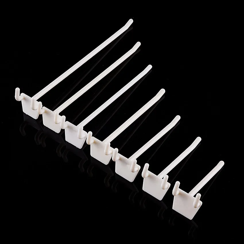 Plastic Pegboard Products Display Hanging Hanger Hooks White Storage Commodity Rack Shelf Supermarket Stores 1Pack