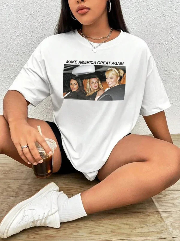 Unisex Britney 'Make America Great Again' Graphic T-Shirt Summer Casual plus Size Fashion Streetwear Funny Trip Top