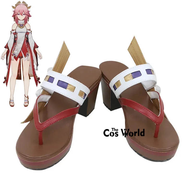 

3 Styles Yae Miko Games Customize Cosplay High Heels Shoes