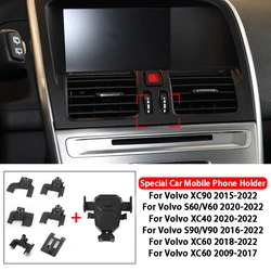Car Phone Holder Air Vent Interior Dashboard Stand Support For Volvo XC40 XC60 XC90 S60 V60 S90 V90 2009-2022 Car Accessories