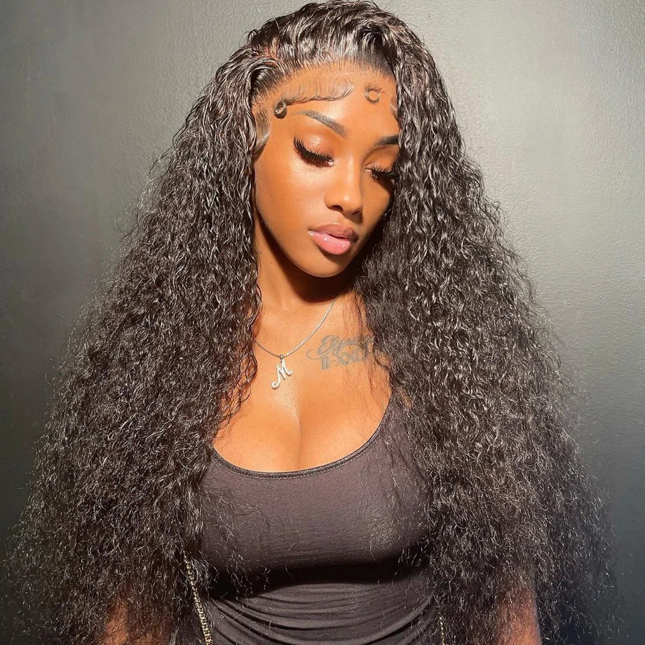 30 40 Inch 13x6 HD Lace Deep Wave Frontal Wig Curly Lace Front Human Hair Wigs For Women Brazilian Water Wave Lace Wig Plucked