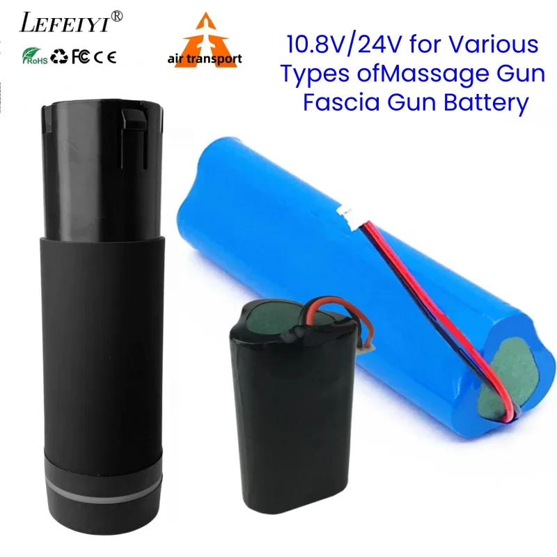 Batterie rechargeable 10,8 V/24 V 4800 mAh pour remplacement de pistolet de massage Fascia