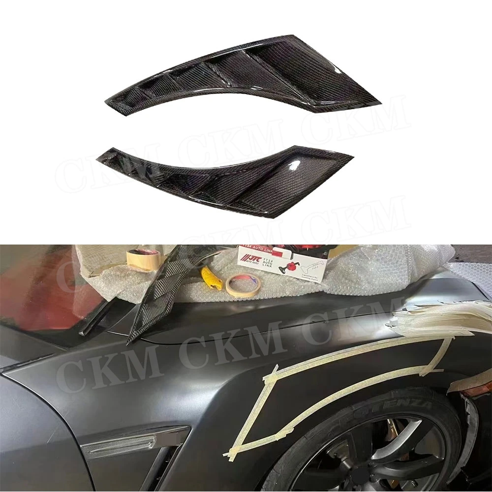 

for Nissan GTR R35 350Z 370Z Z33 Z34 2008-2017 Car Front Fender Air Vent Trim Spoiler Canards Side Fender Body Kits Accessories