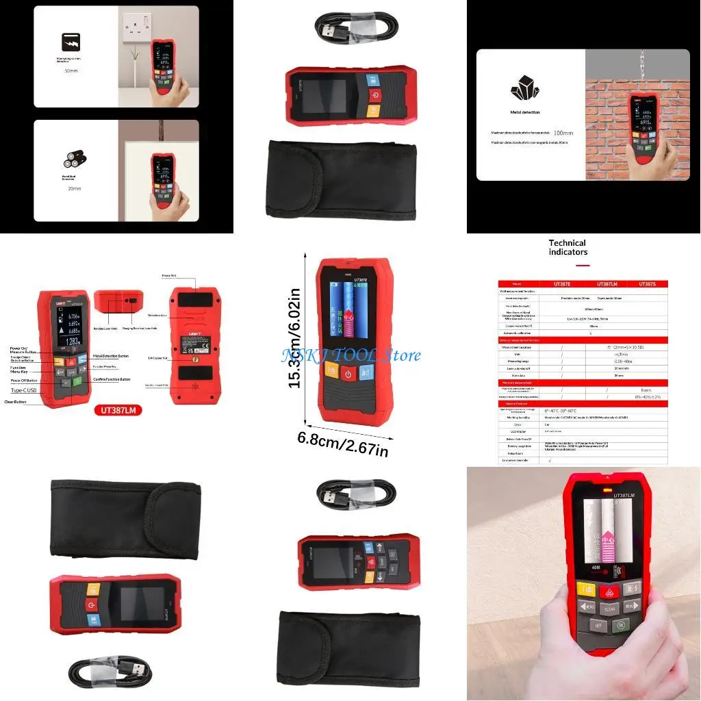 

L8RC Digital Wall Reader Features High Accuracy Measurement & Easy To Read Display Suitable for Electric Cables Metal